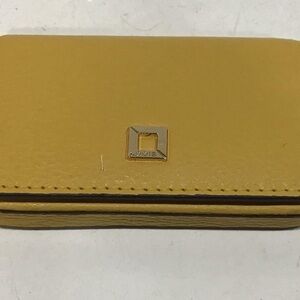 Women’s Lodis Audrey Slim Card Case Yellow Leather